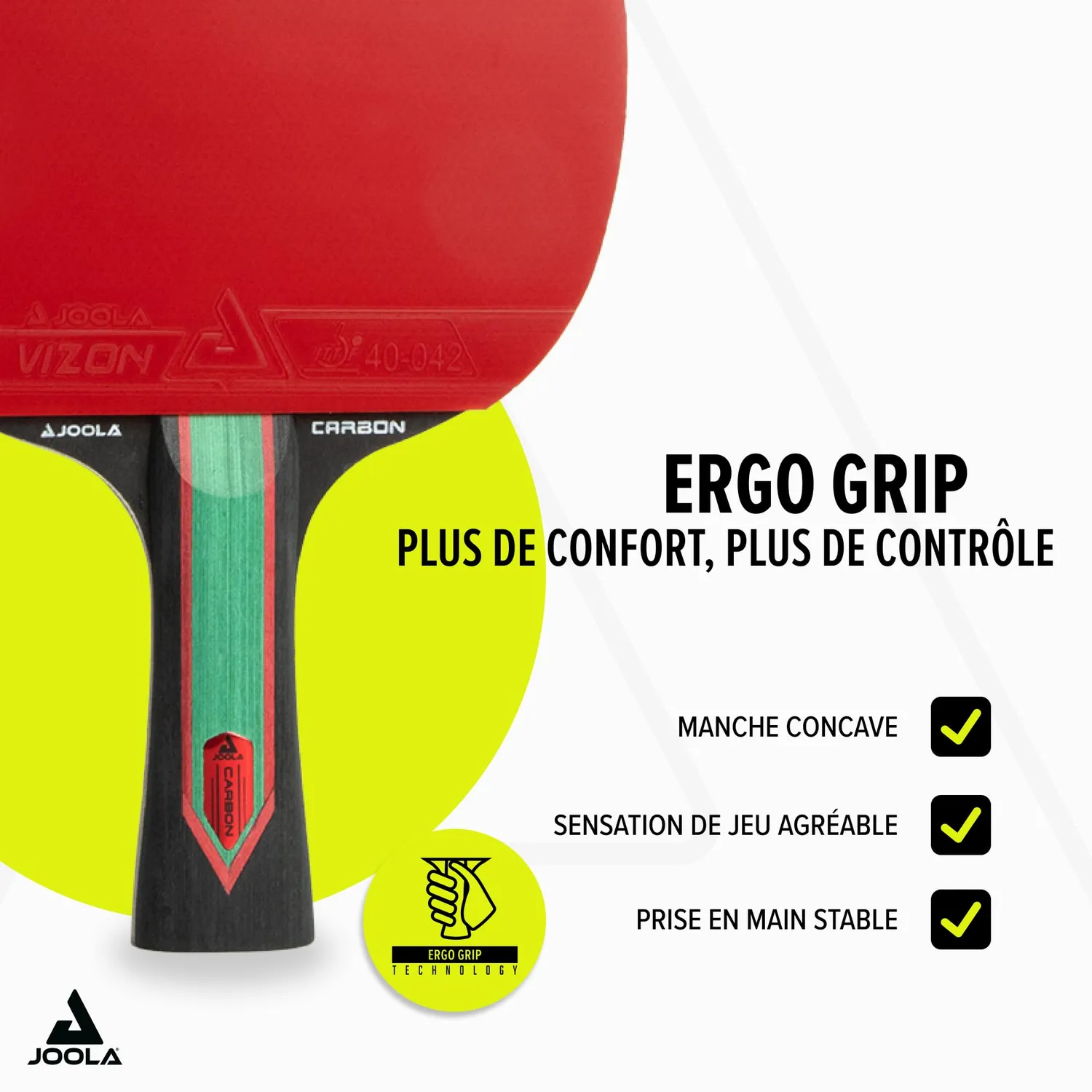 JOOLA Carbon X raquette ping-pong rouge carbone