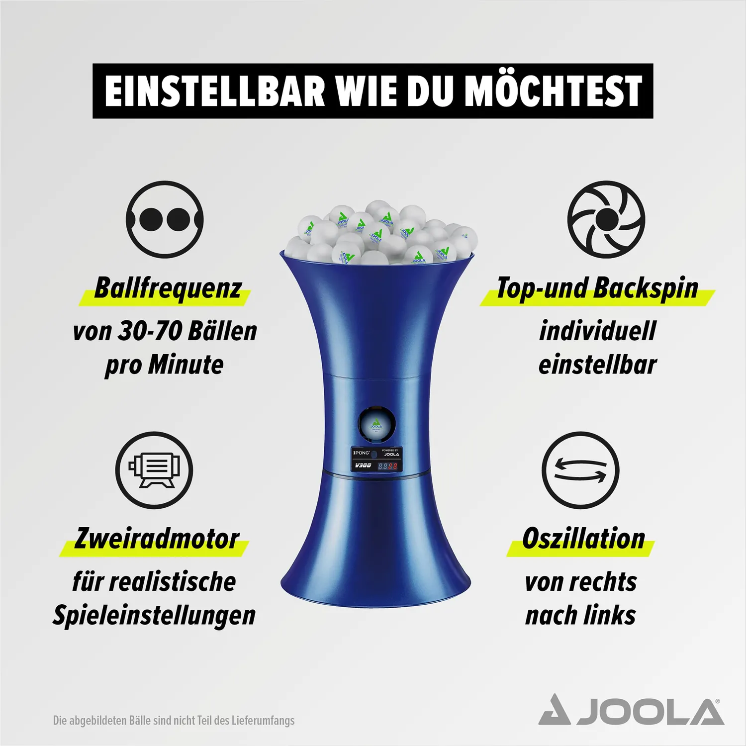 JOOLA TT-Buddy V300 robot ping-pong oscillant