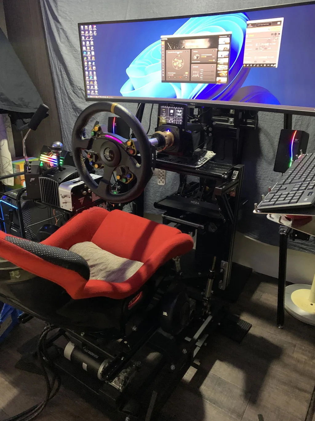 MOZA Racing GS V2P volant GT carbone microfibre