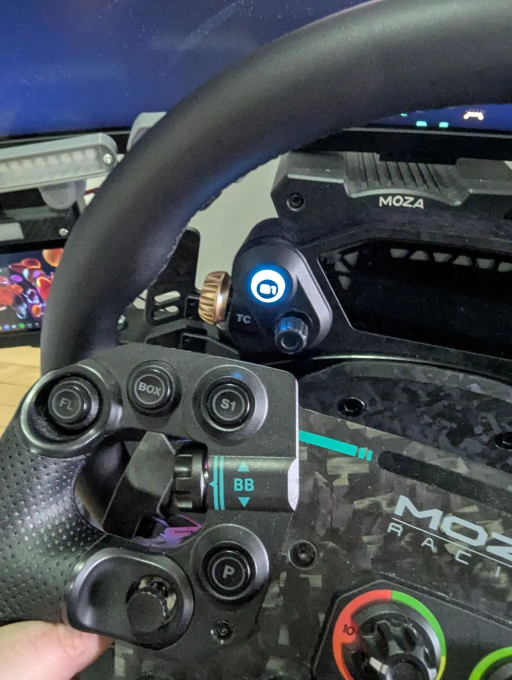 MOZA Racing CS Pro volant sim racing 325mm carbone