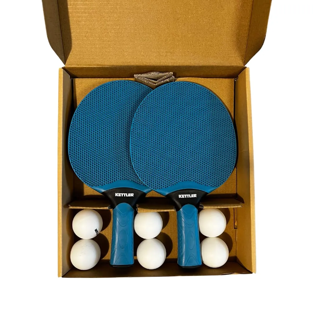 KETTLER Outdoor set 2 raquettes tennis de table + 6 balles