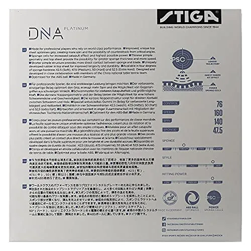STIGA DNA Platinum M revêtement tennis de table 47,5°