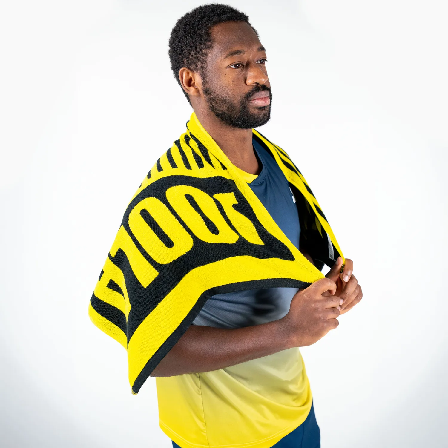 JOOLA Large Wordmark serviette de sport coton noir jaune