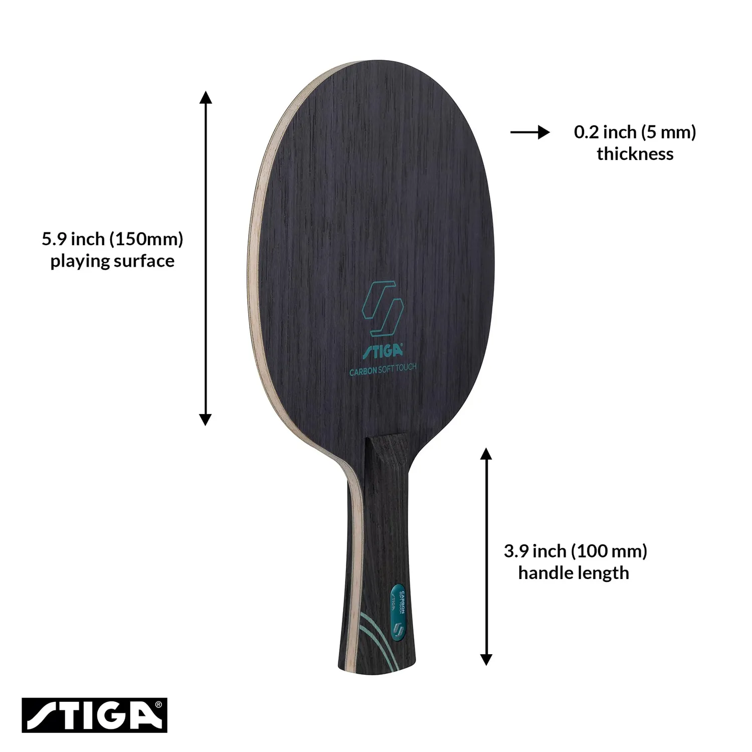 STIGA Carbonado bois tennis de table Carbon Soft Touch balsa