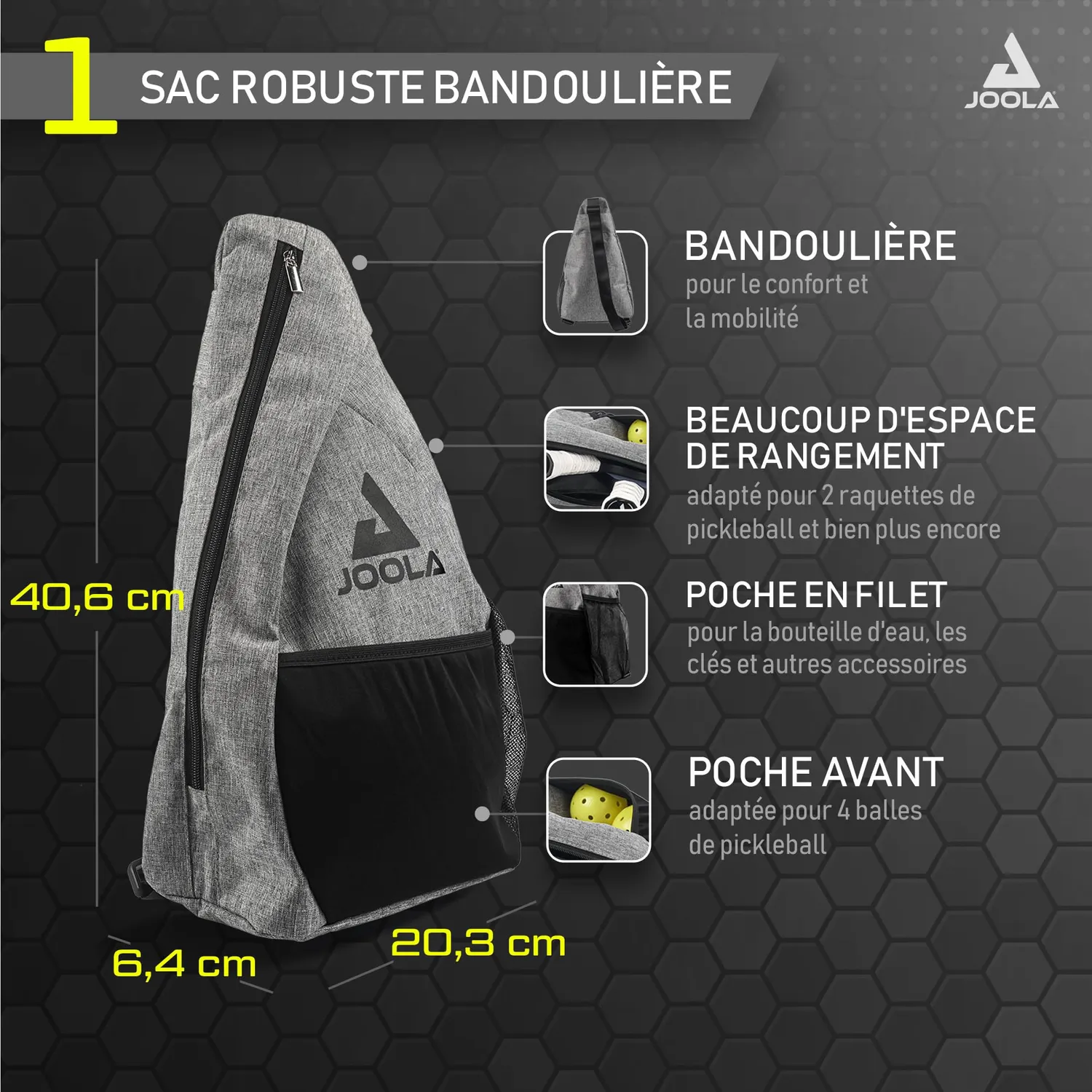 JOOLA Essentials set pickleball 2 raquettes 4 balles
