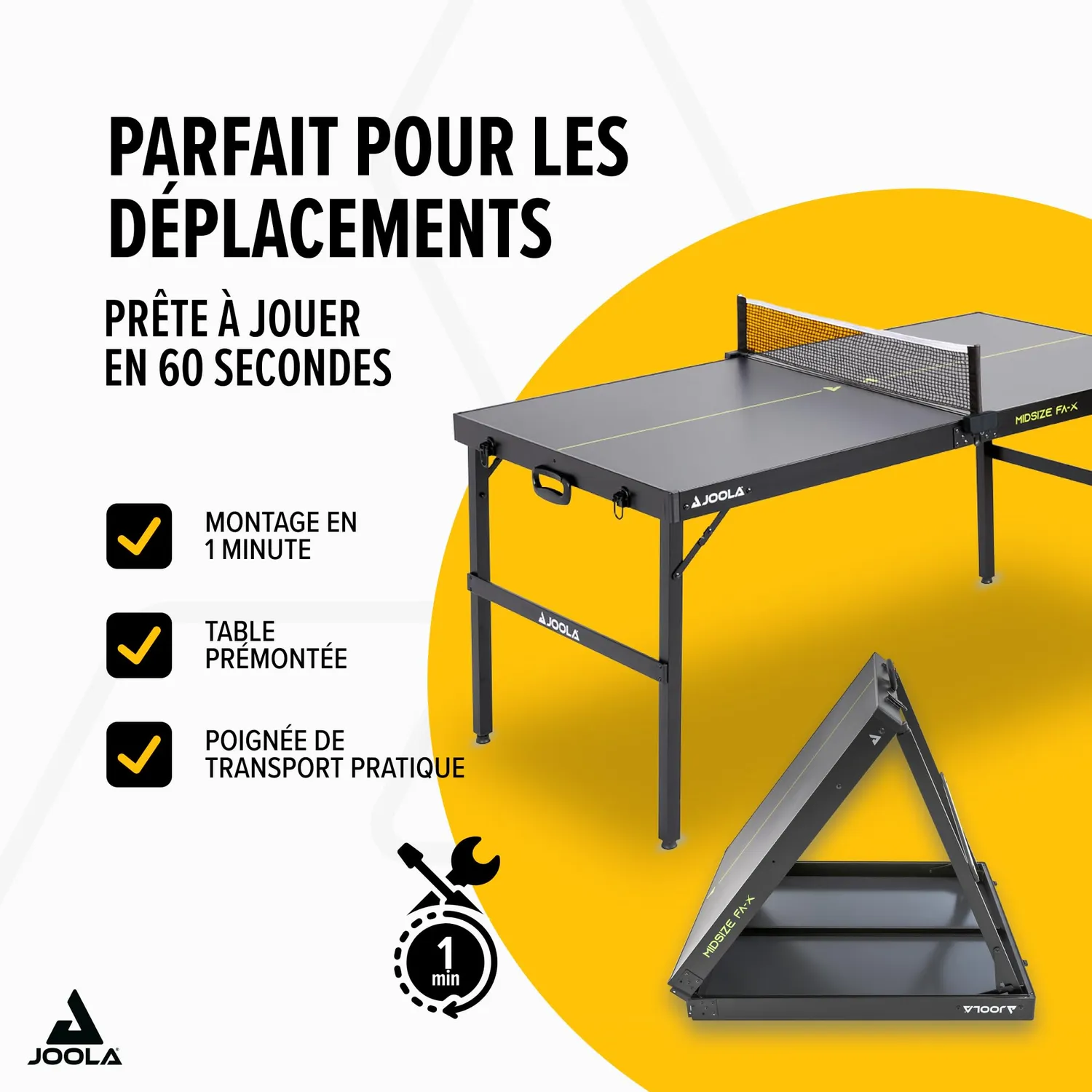 JOOLA FA-X table ping-pong intérieur 148 cm