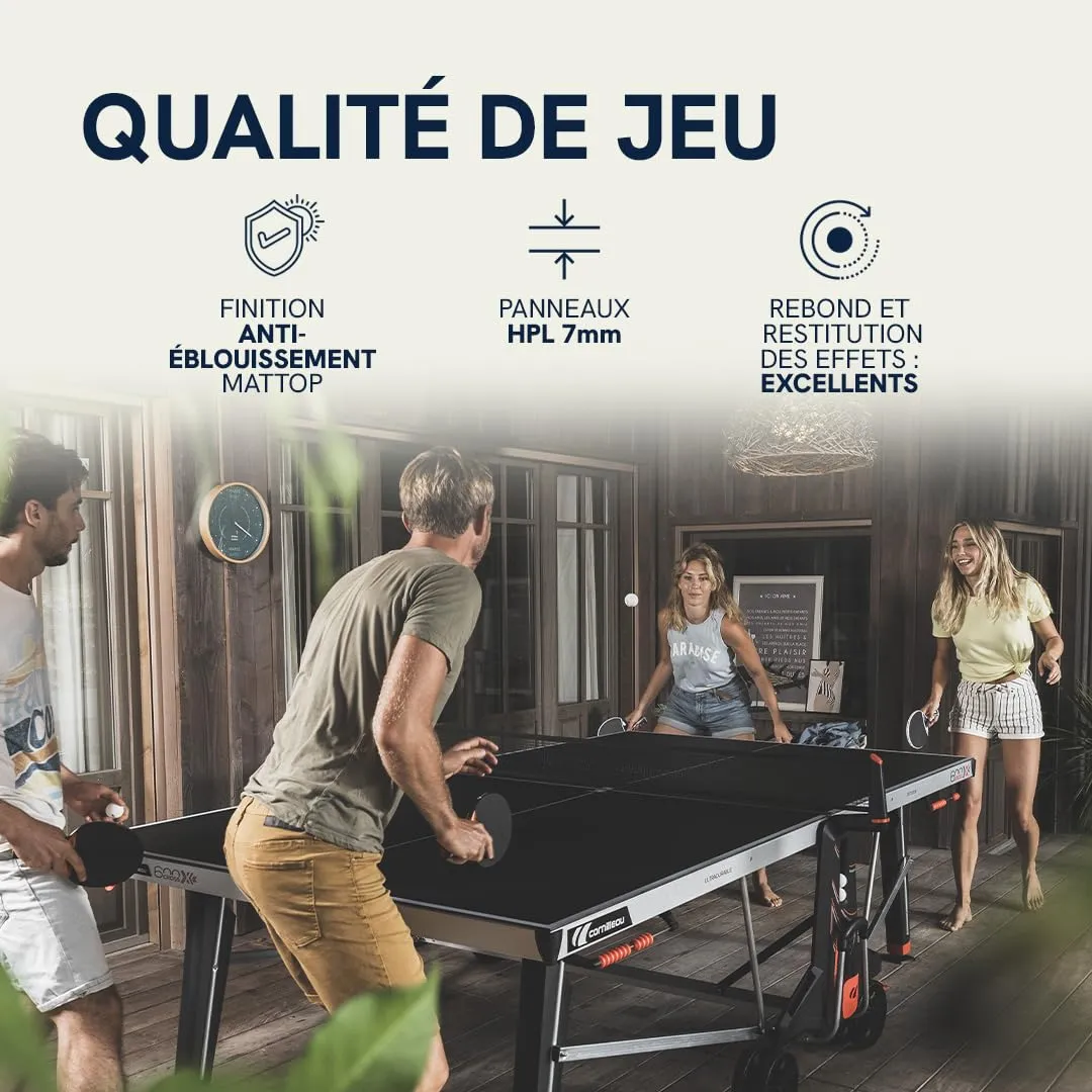 Cornilleau 600X table ping-pong extérieur bleue 7 mm