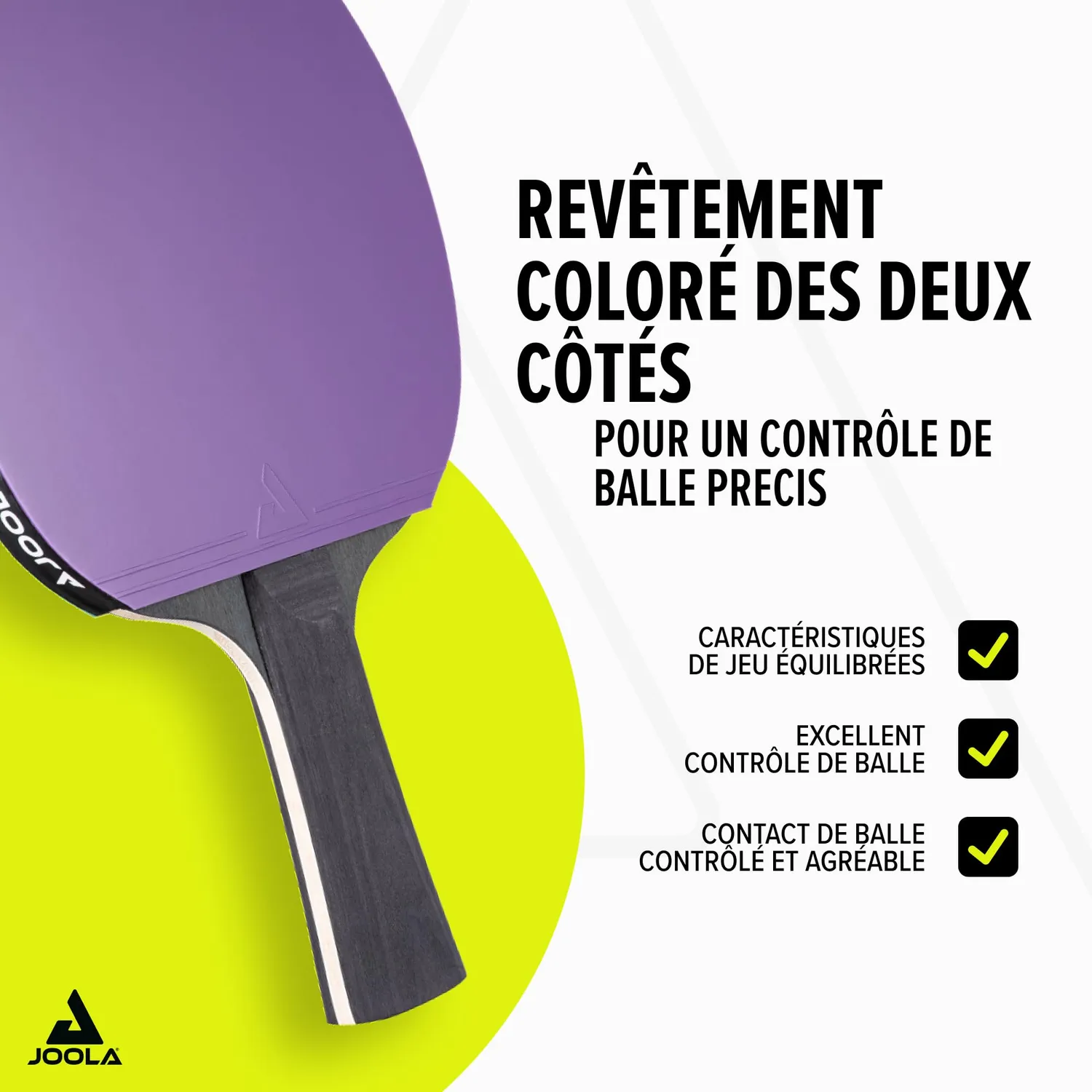 JOOLA Colorato Duo set tennis de table 2 raquettes 3 balles