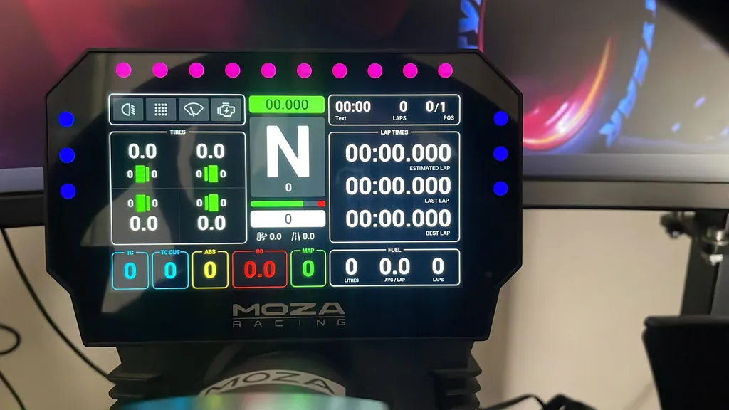 MOZA Racing CM2 HD dash sim racing écran 5 pouces tactile