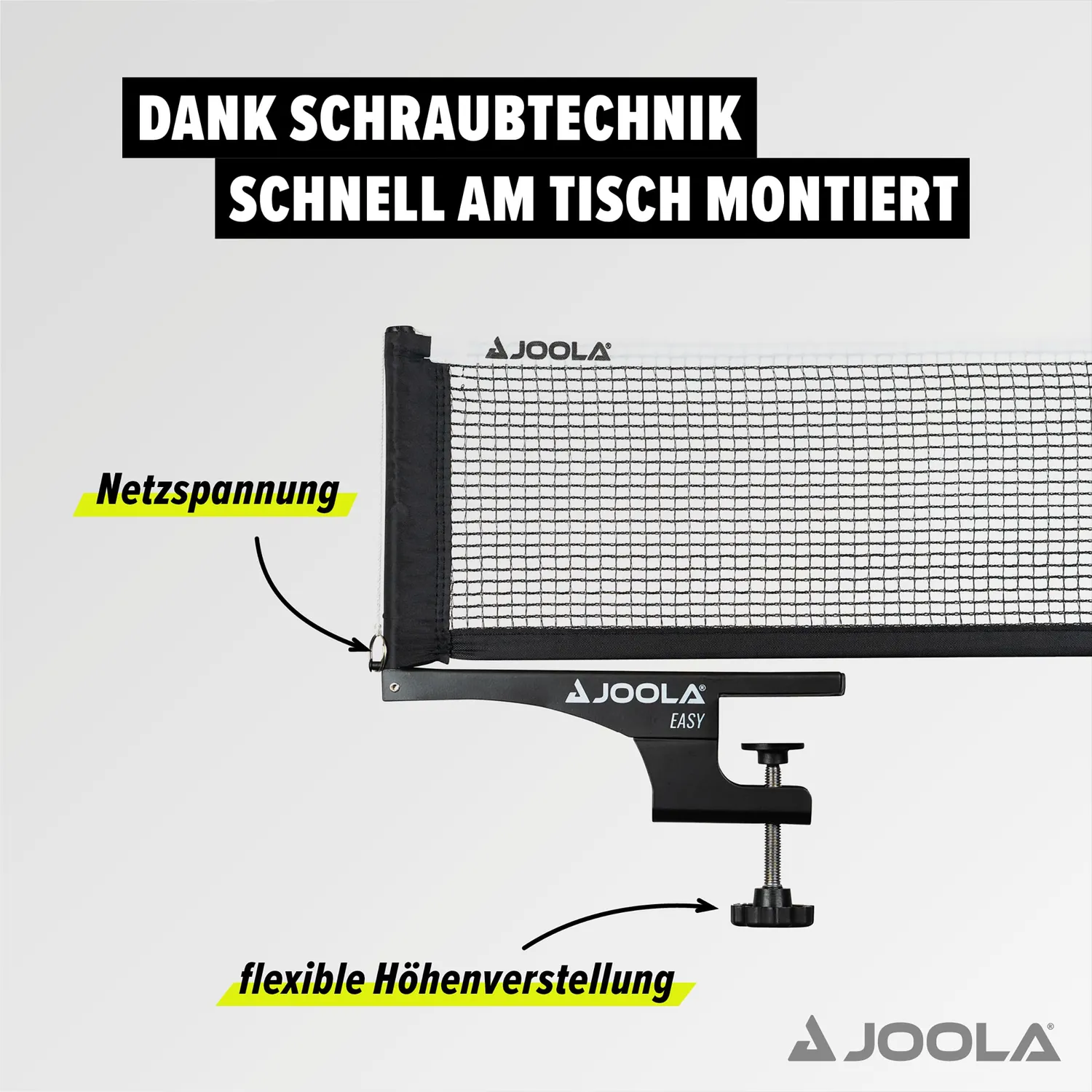 JOOLA Easy ensemble filet poteaux tennis de table métal