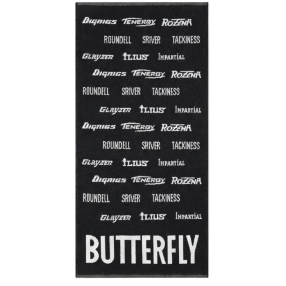 Butterfly Handa serviette coton noire 50x100 cm