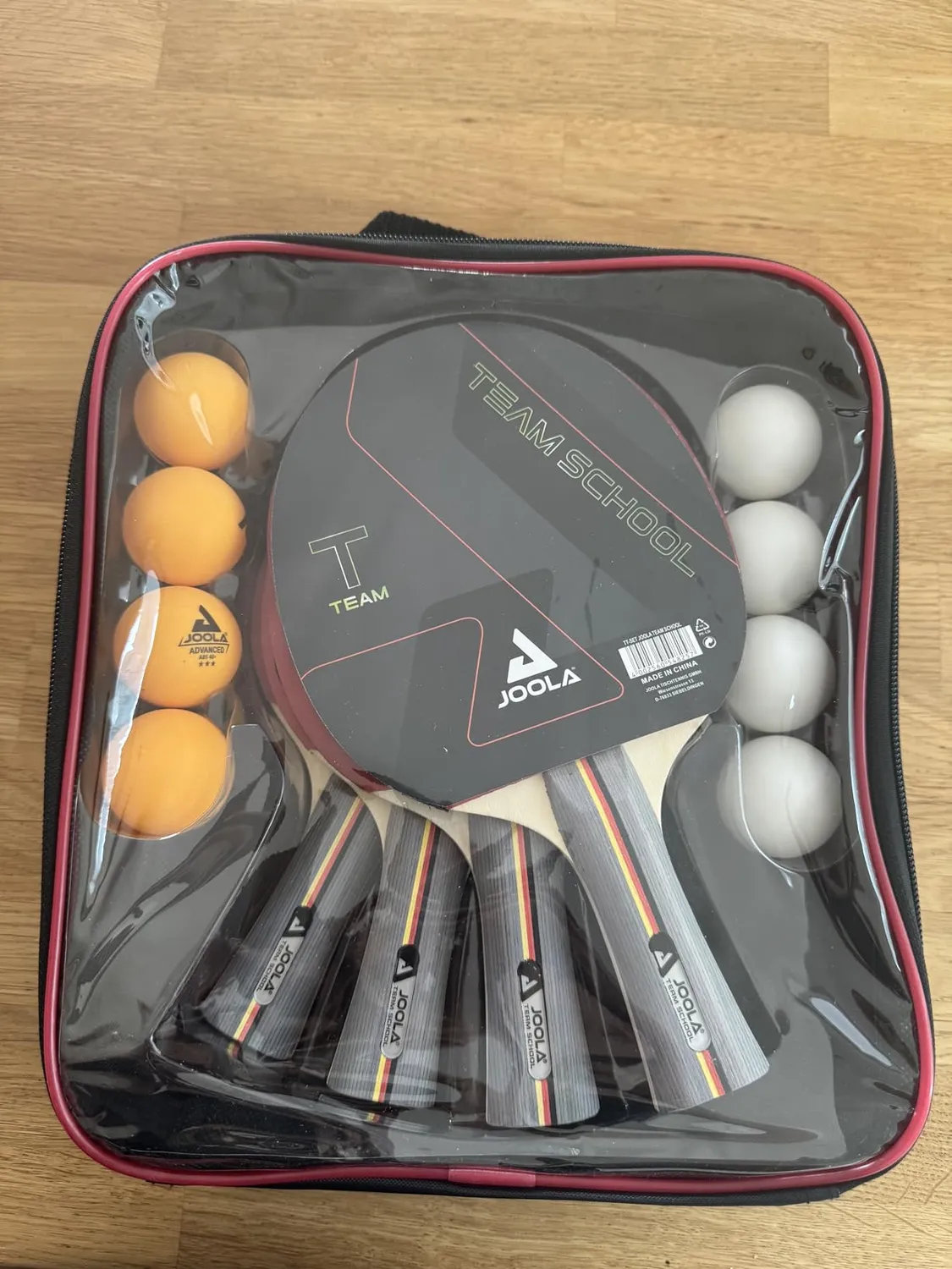 JOOLA Team School set raquettes ping-pong 4 joueurs
