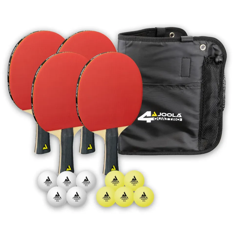 JOOLA Quattro set ping-pong 4 raquettes + balles