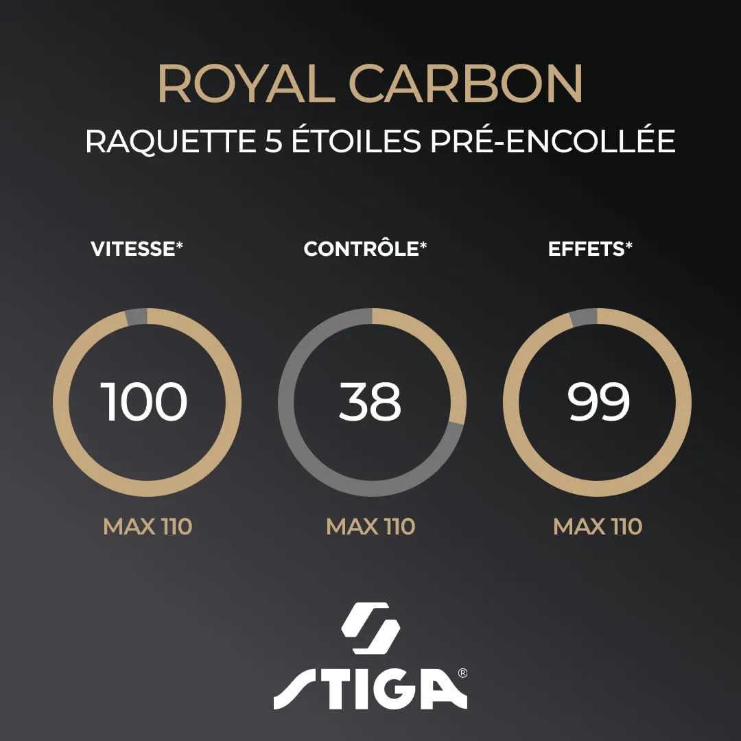 STIGA Royal Carbon 5 Star raquette ping pong Touch Carbon