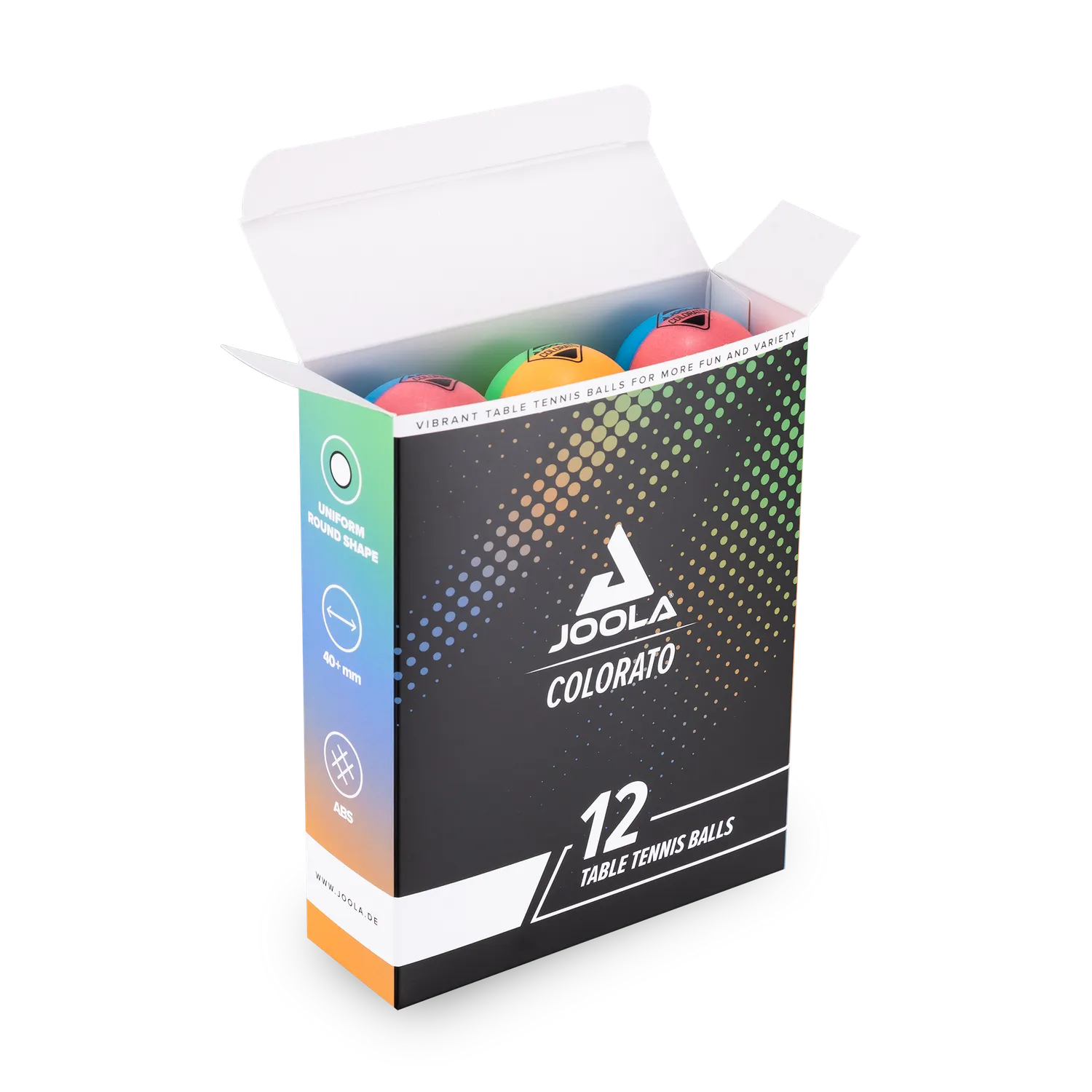 JOOLA Colorato balles tennis de table x12 couleurs