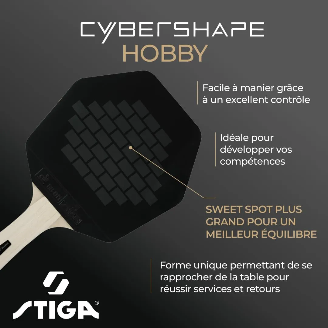 STIGA Cybershape Hobby raquette ping-pong concave