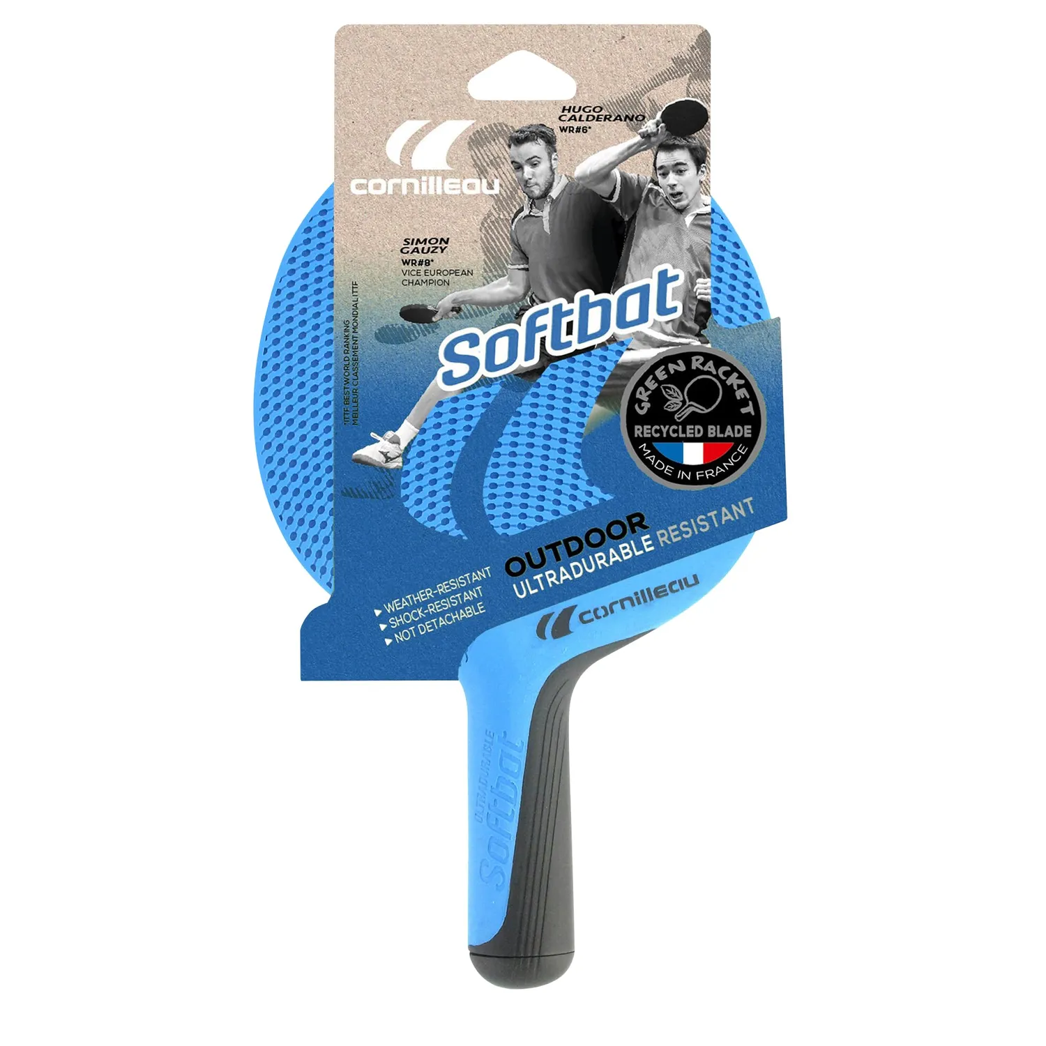 Cornilleau Softbat raquette ping-pong outdoor bleue