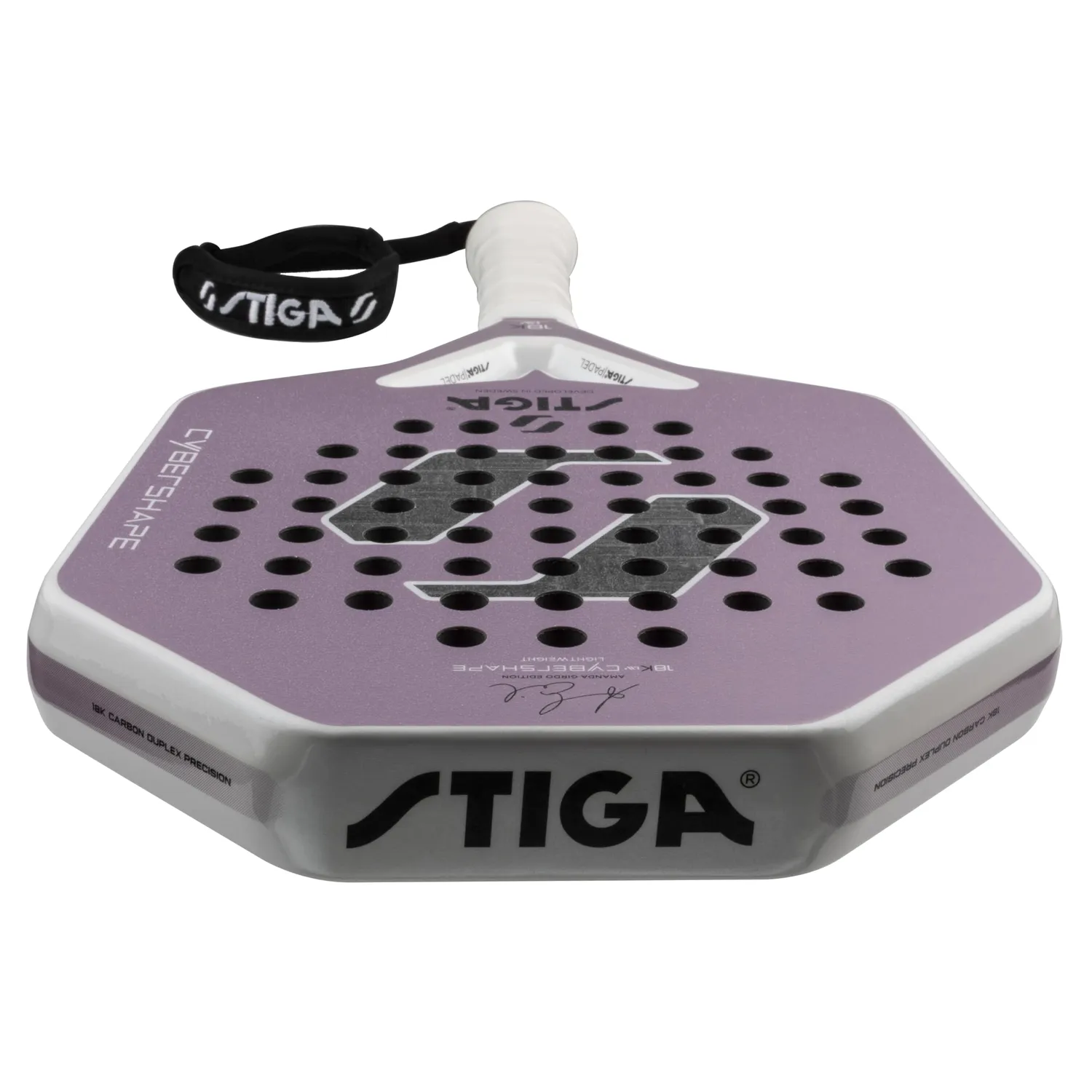 STIGA Cybershape raquette padel Amanda 350g sweet spot +20%