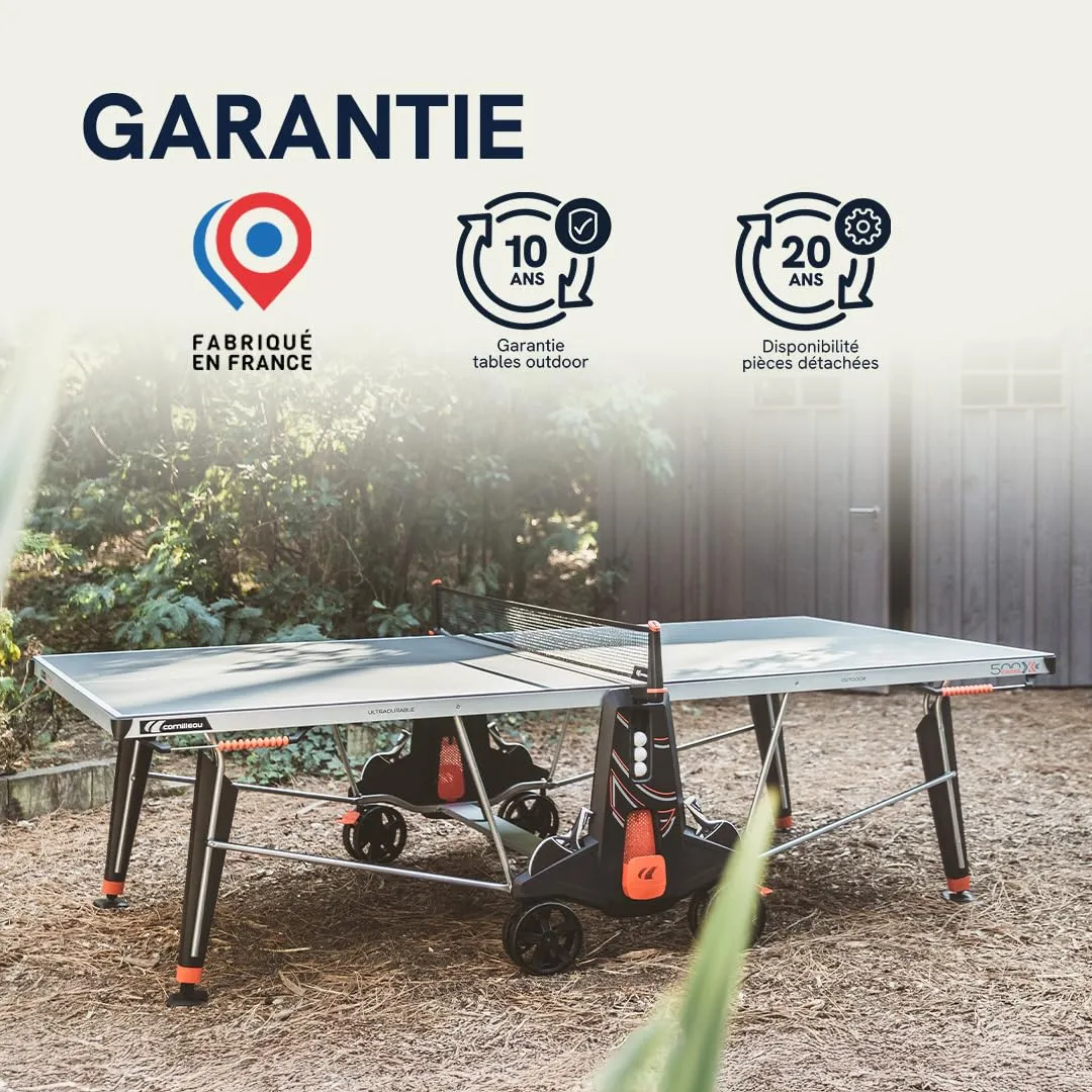 Cornilleau 500X table ping pong extérieur bleu rebond 6mm