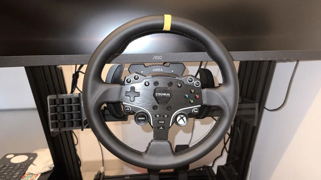 MOZA Racing ESX mod volant rond 12 pouces microfibre