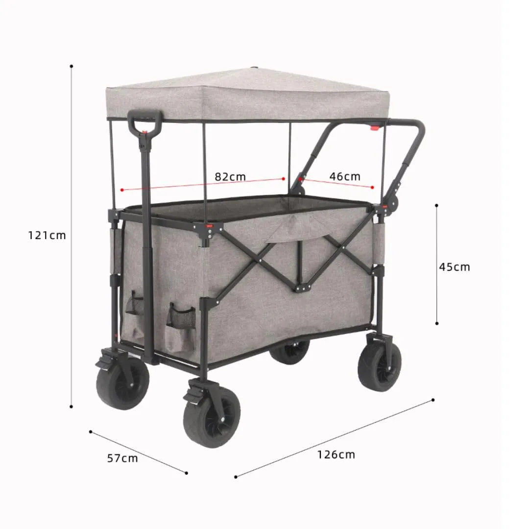 Kettler Easy chariot pliable gris avec frein