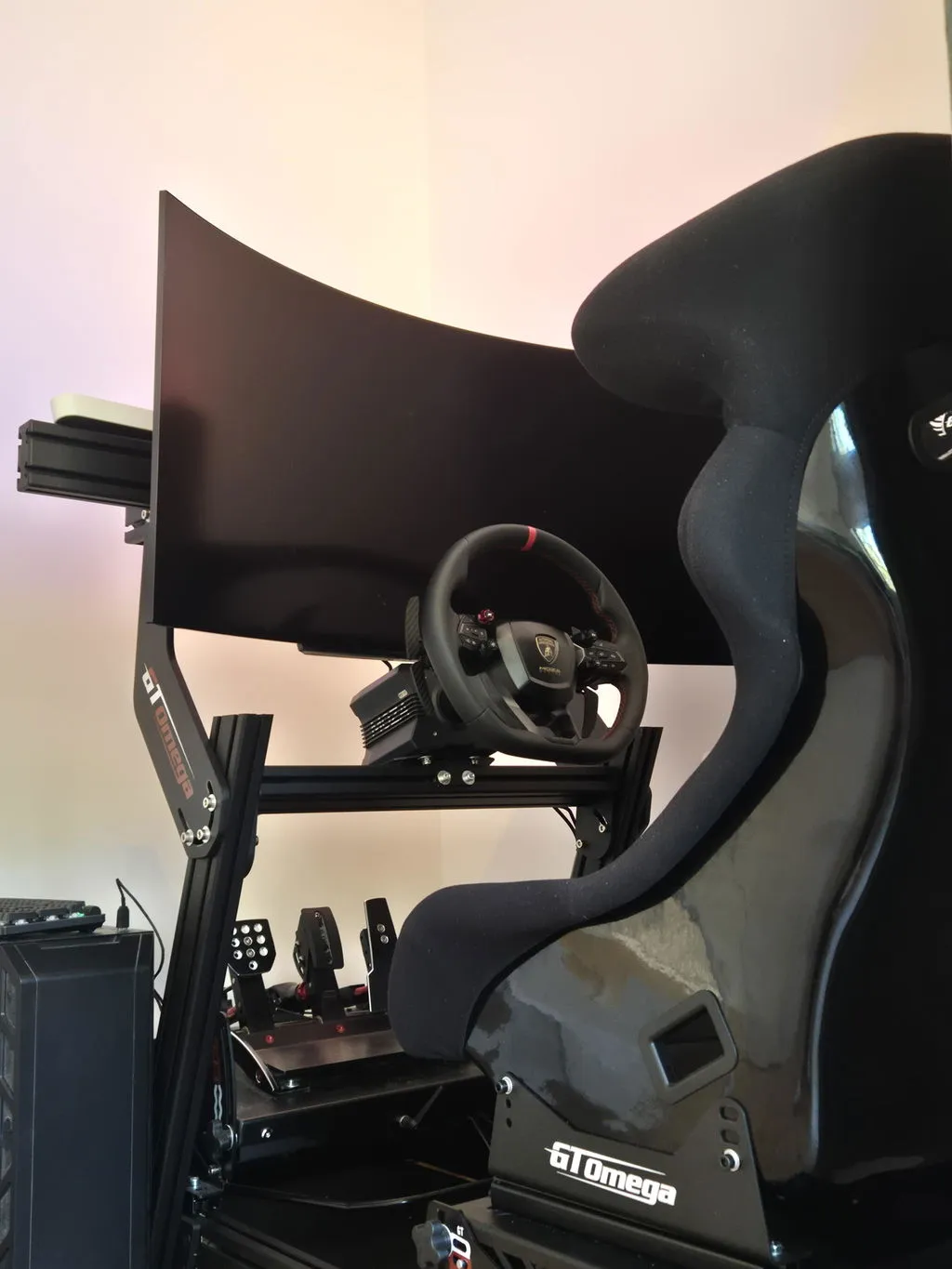 MOZA Revuelto Volant sim racing Lamborghini carbone