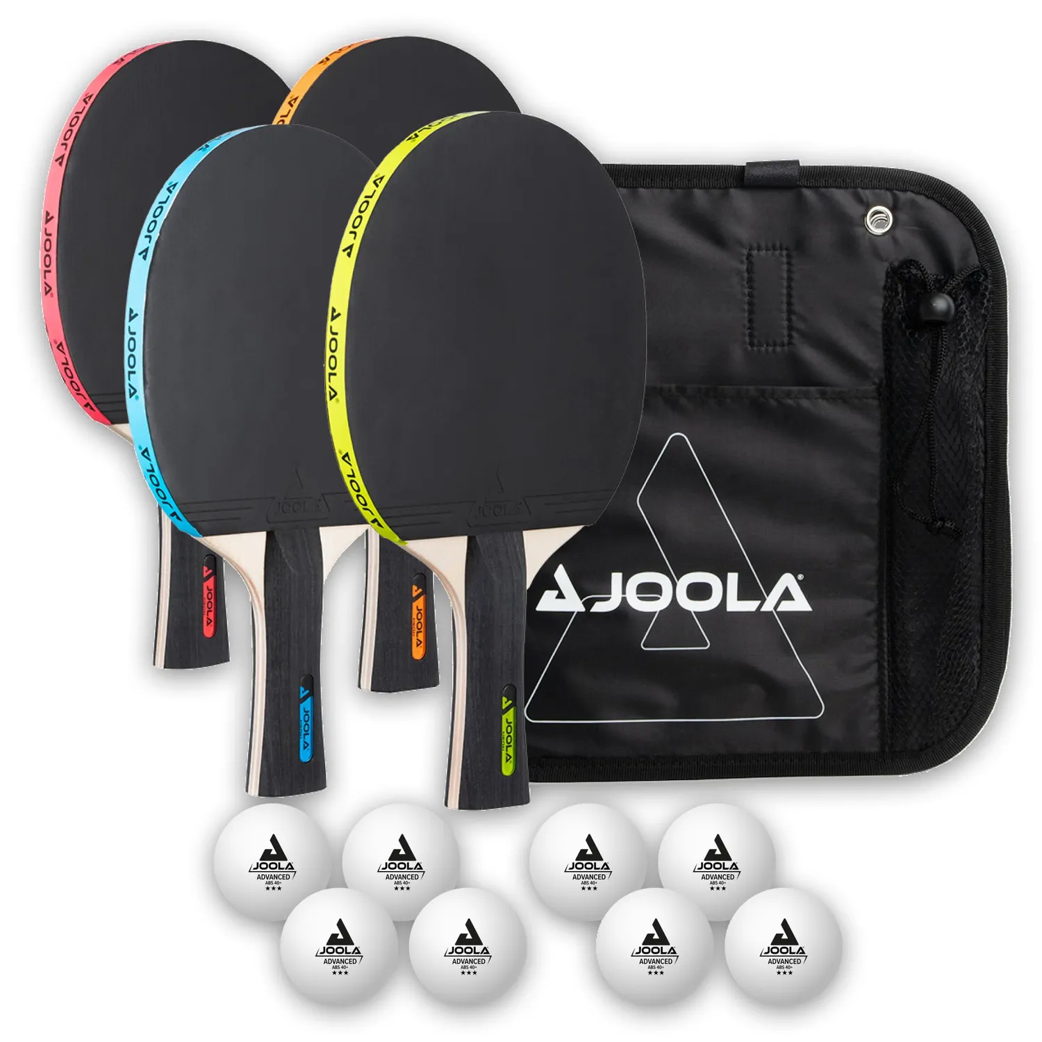 JOOLA Quattro set ping-pong 4 raquettes + balles