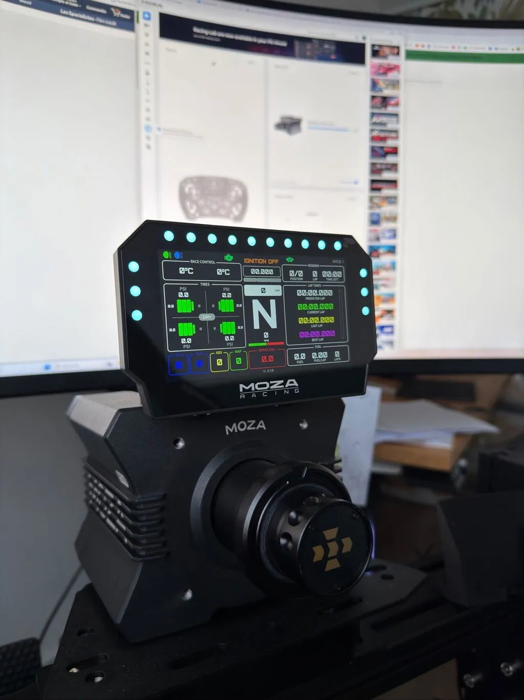 MOZA Racing CM2 HD dash sim racing écran 5 pouces tactile