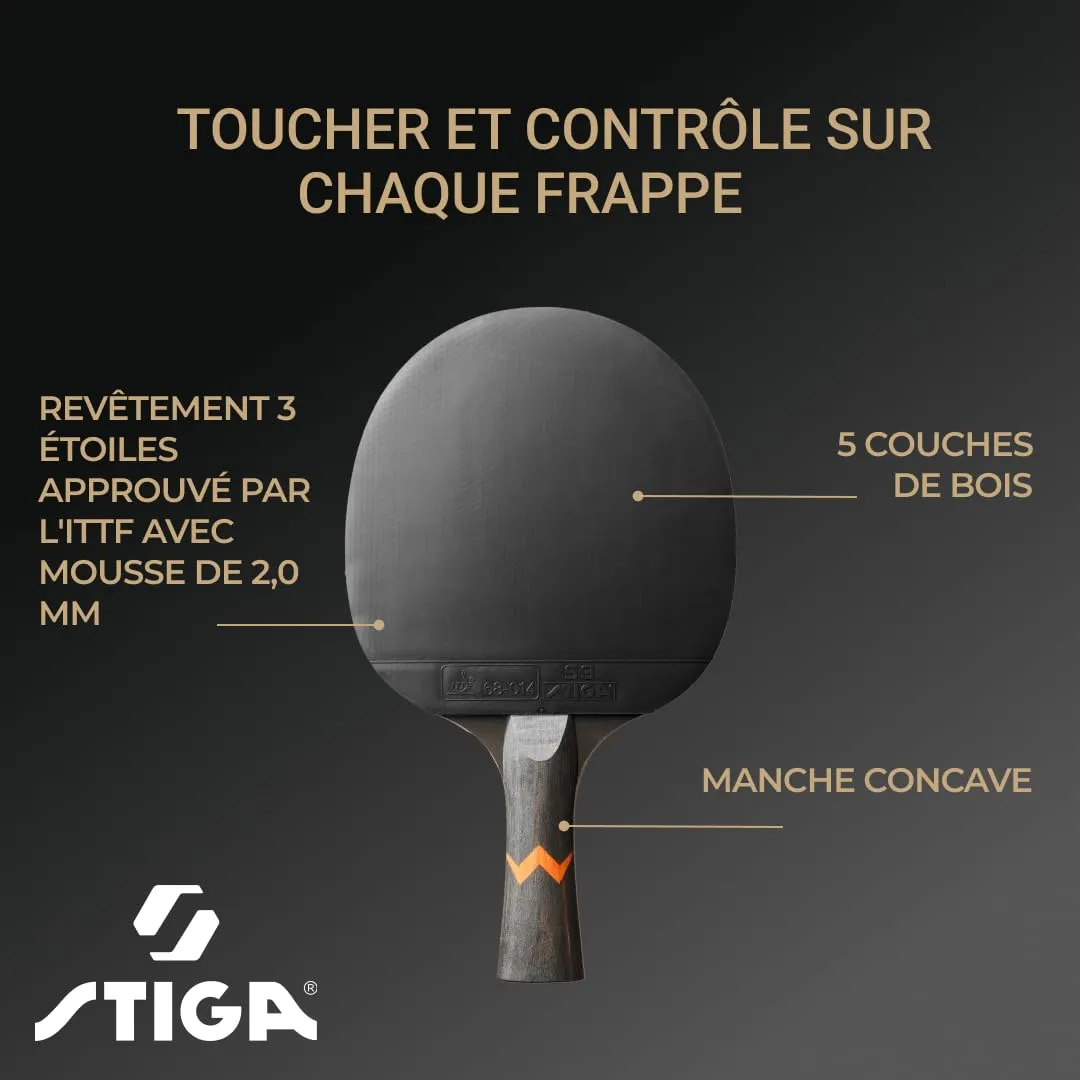 STIGA Royal 3-Star raquette tennis de table offensive WRB
