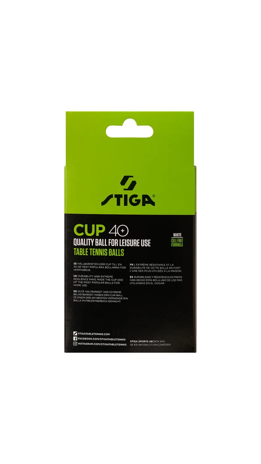 STIGA Cup 40+ balles ping-pong ABS x12