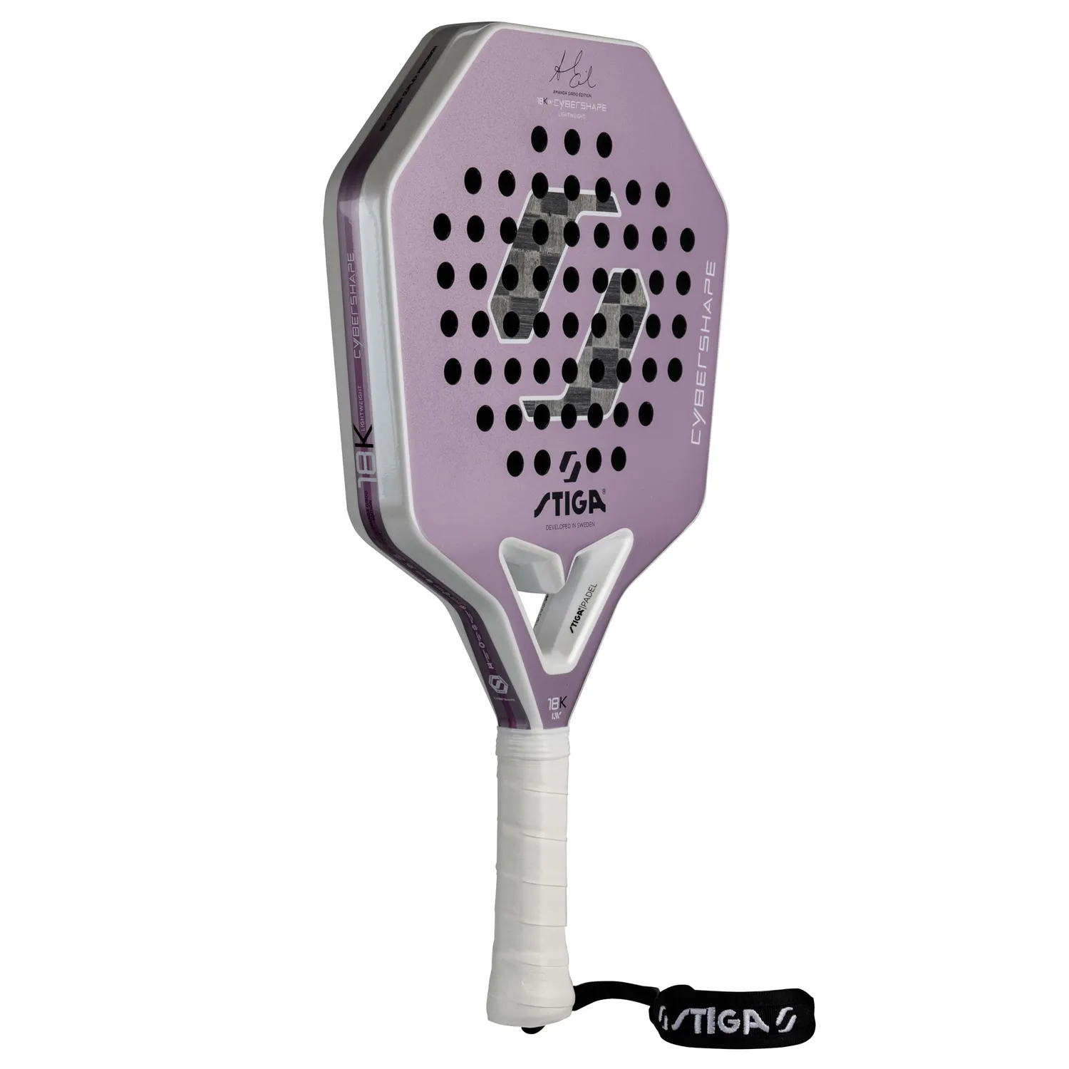 STIGA Cybershape raquette padel Amanda 350g sweet spot +20%