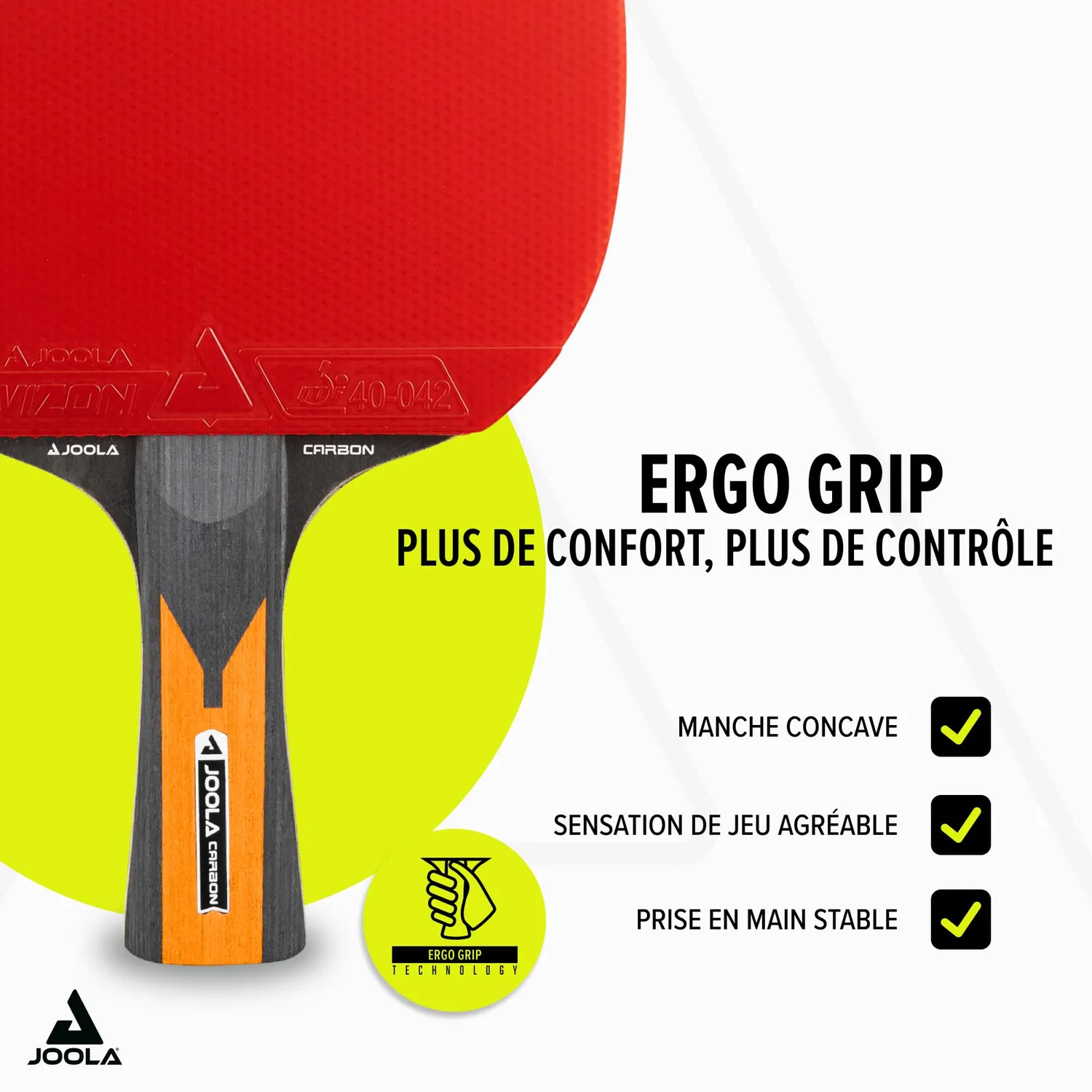 JOOLA Carbon raquette ping-pong concave Fiesta