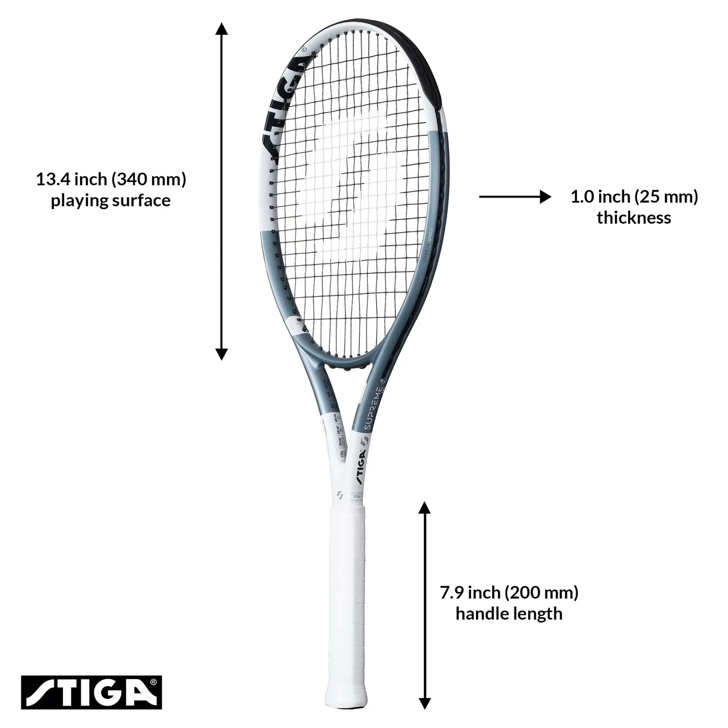 STIGA Supreme LW raquette de tennis 270 g cordée manche 2