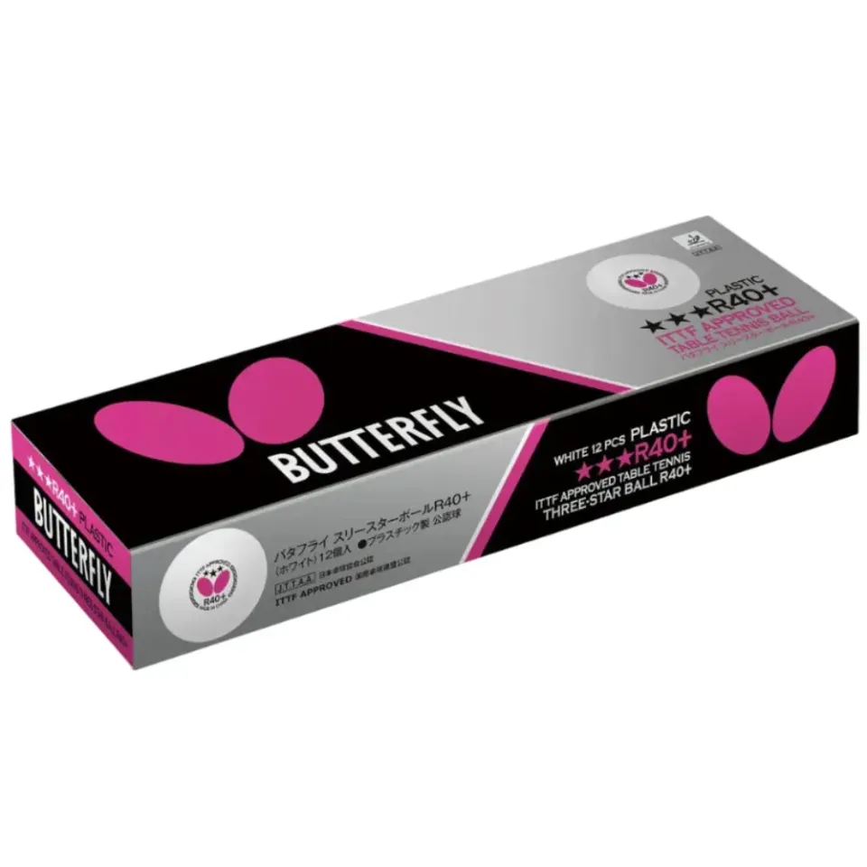 Butterfly R40+ *** balles ping pong x12 compétition