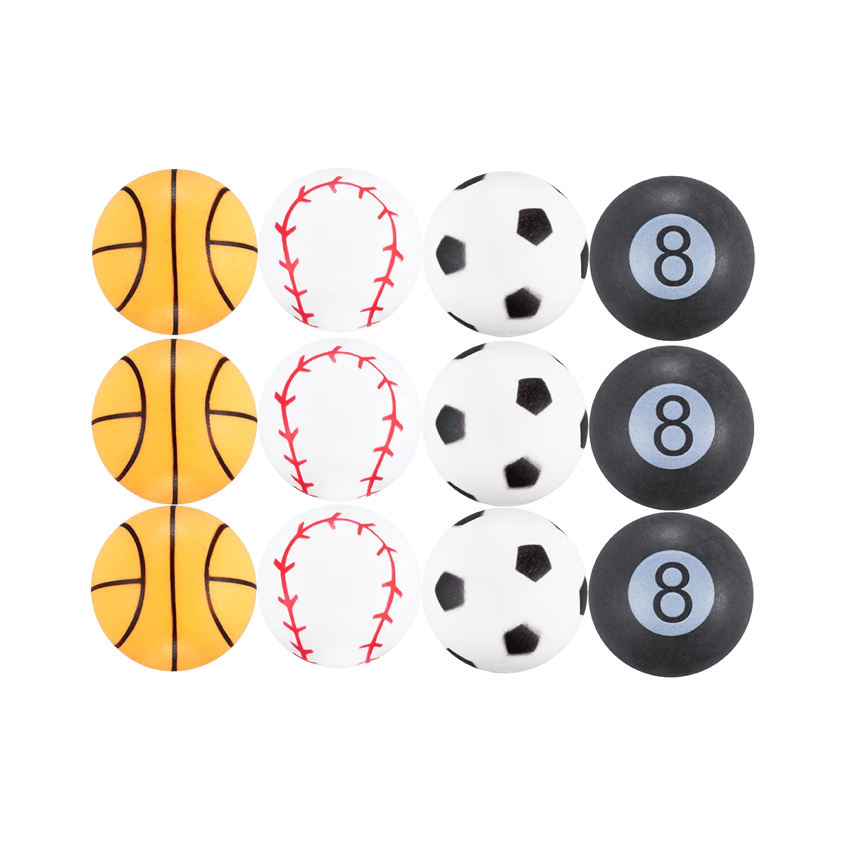 JOOLA Ballset Sports Balles Tennis de Table x12 Motifs Sport