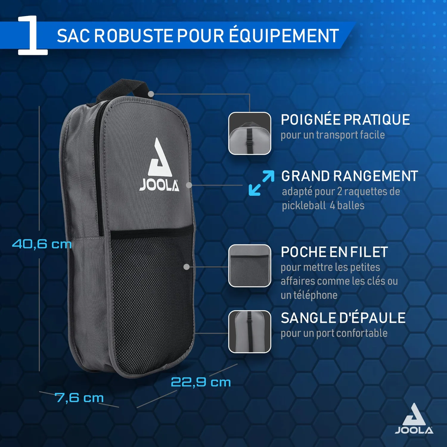 JOOLA Blue Lightning set pickleball 2 raquettes