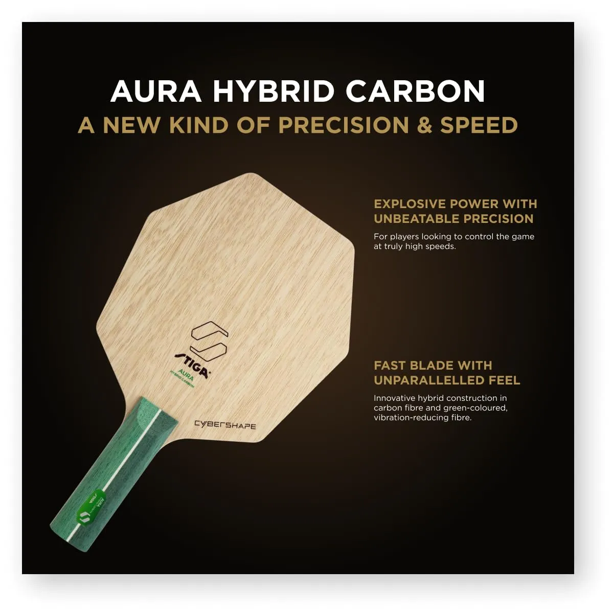 STIGA Aura Hybrid Carbon bois ping pong Round Master