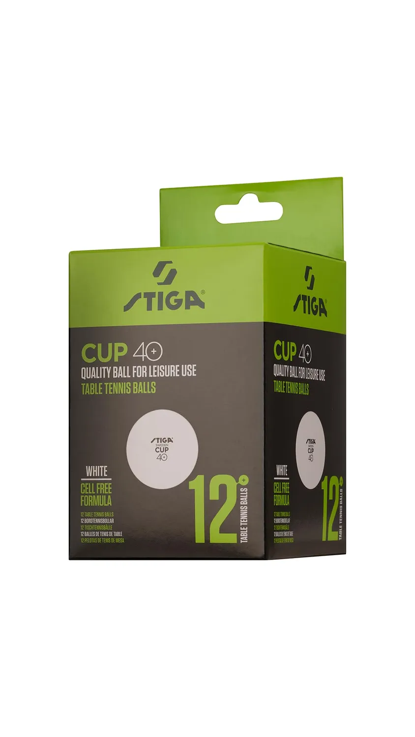 STIGA Cup 40+ balles ping-pong ABS x12