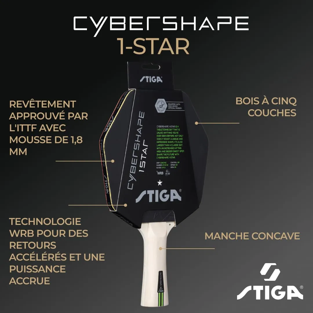 STIGA Cybershape 1-Star raquette tennis de table contrôle