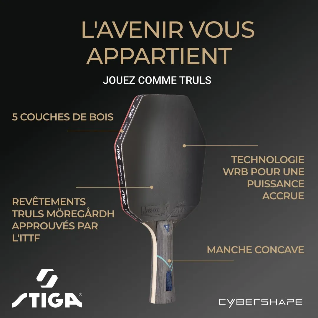 STIGA Cybershape Future raquette ping pong hexagonale
