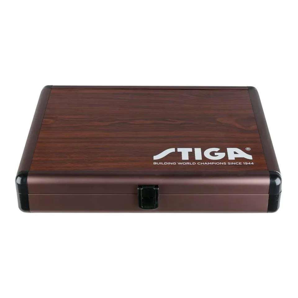 STIGA Home housse raquette ping-pong marron rigide