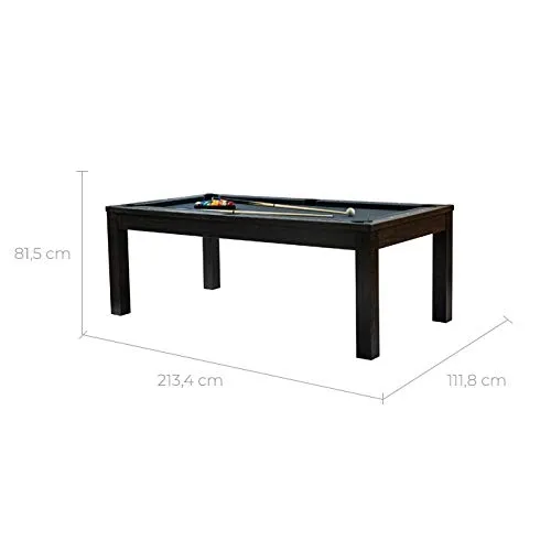 Rendez vous déco Eddie table billard convertible gris 10 pers