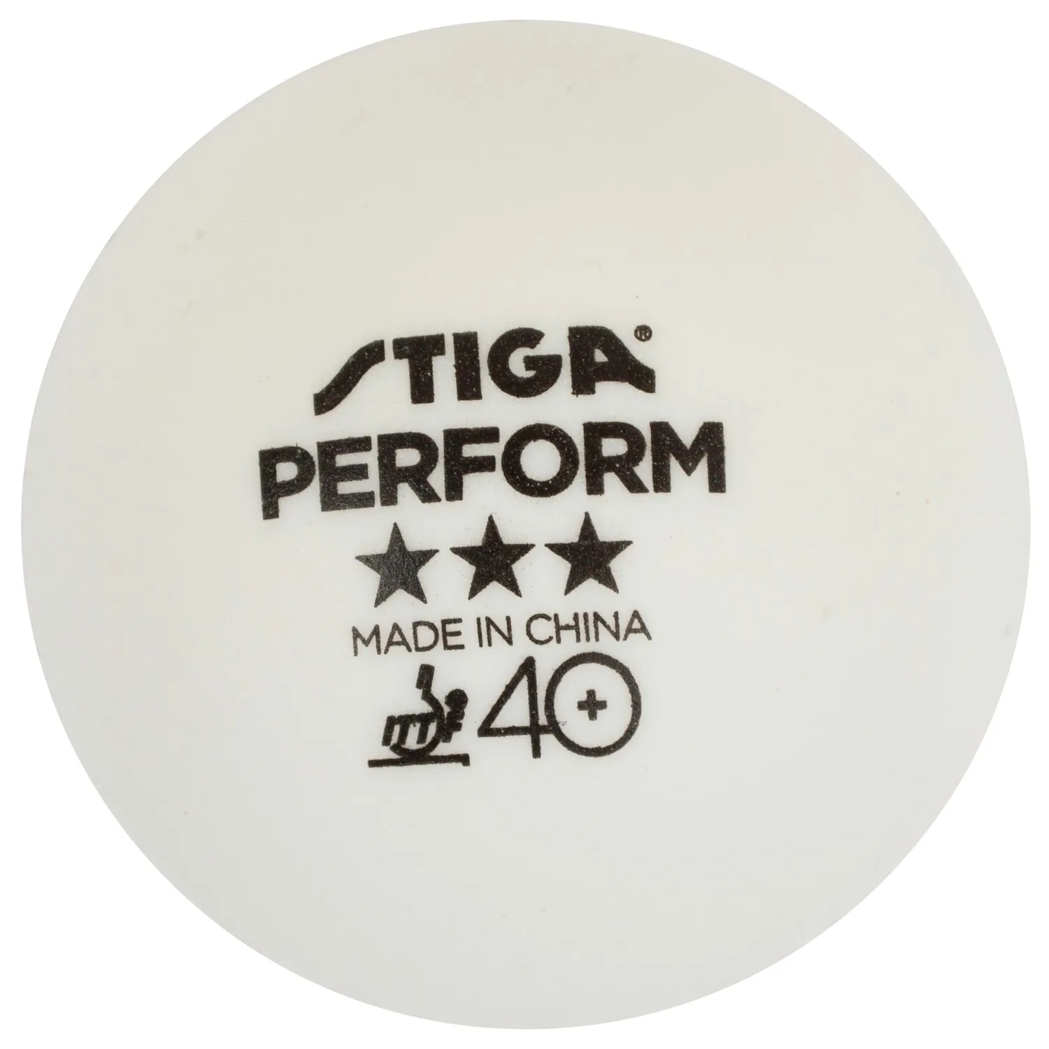 STIGA Perform 40+ balles de ping-pong x6 blanches ABS