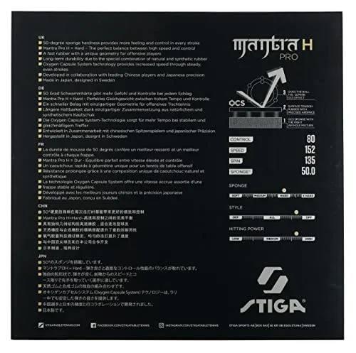 STIGA Mantra Pro revêtement tennis de table offensif