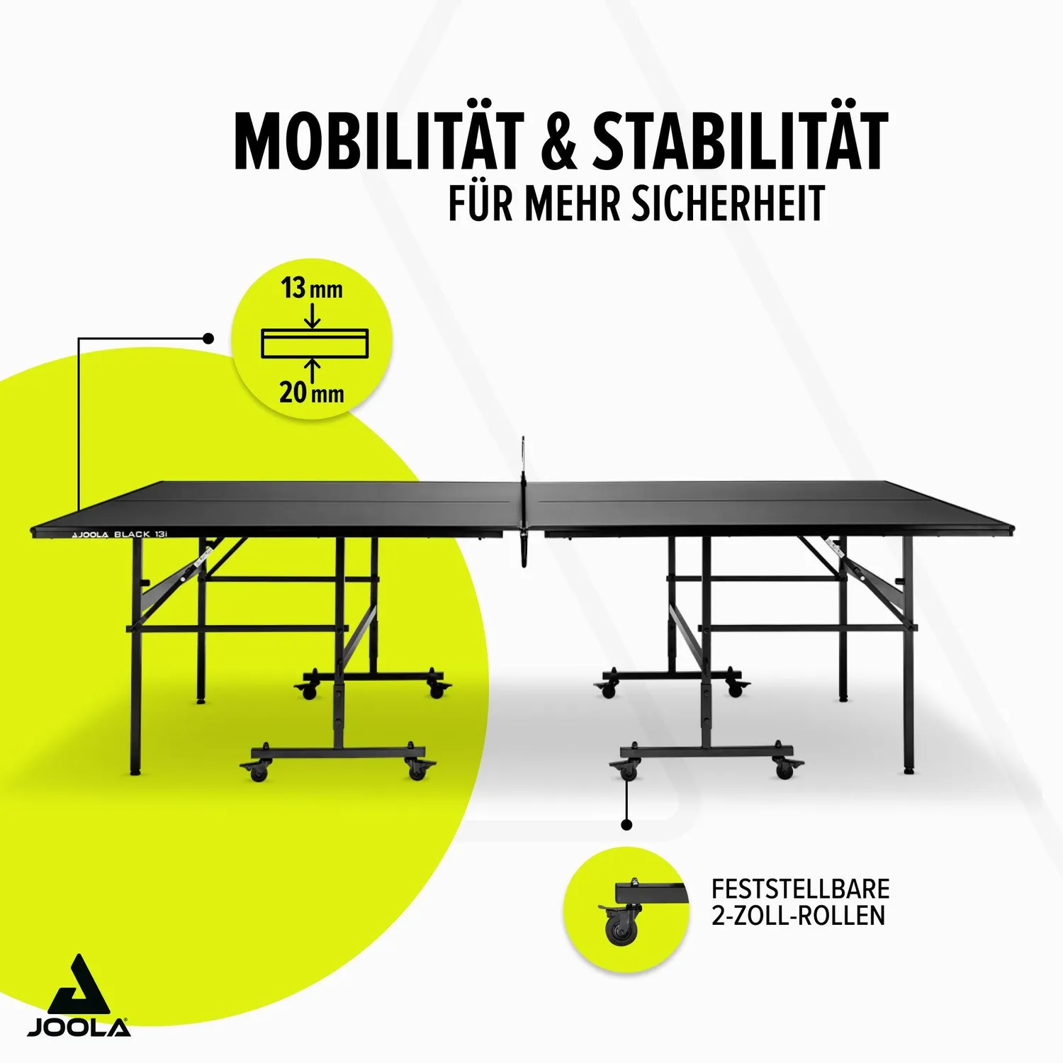 JOOLA Black 13i table tennis noir intérieur 12 mm