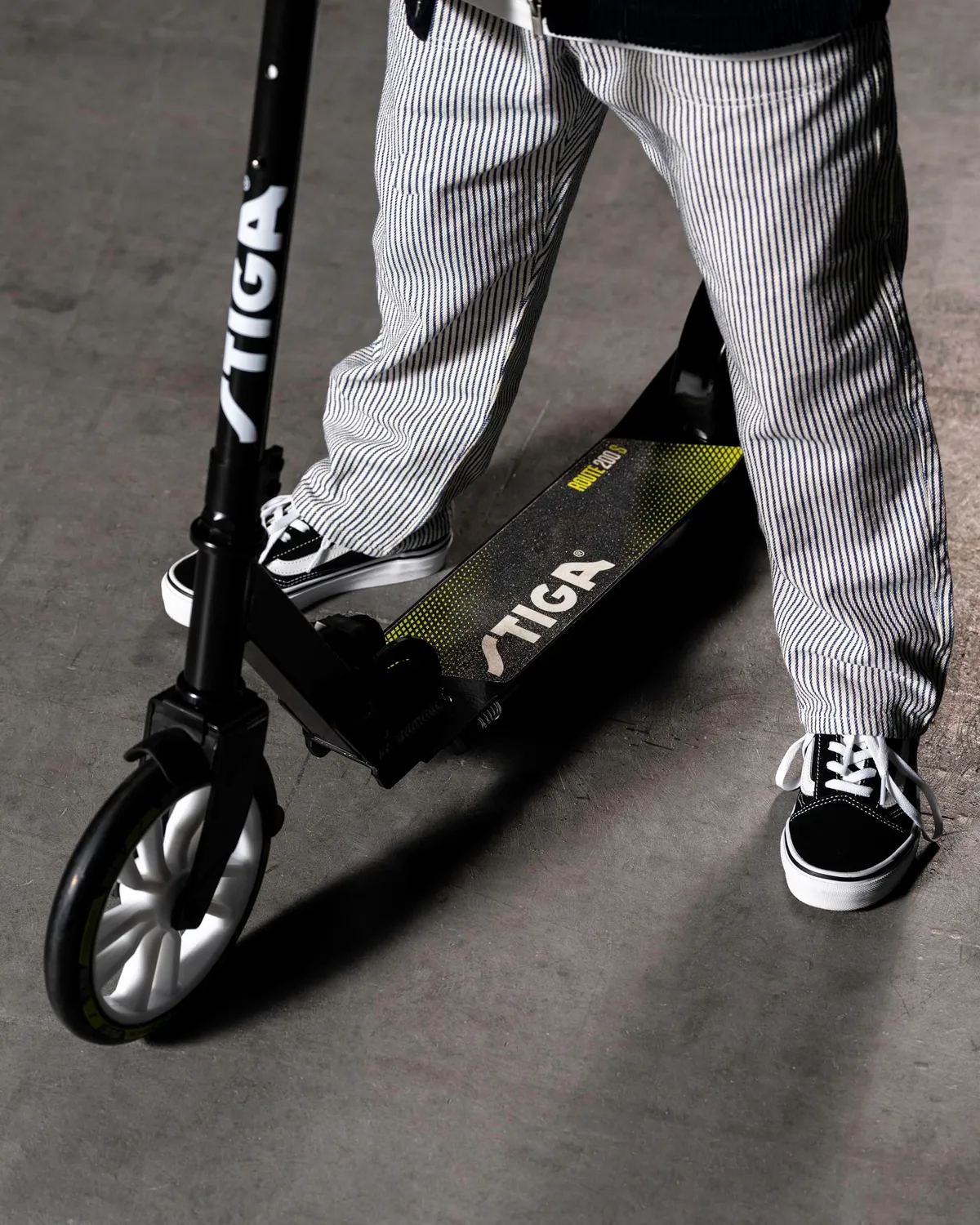 STIGA Route 200-S trottinette pliable blanc-bleu 200 mm