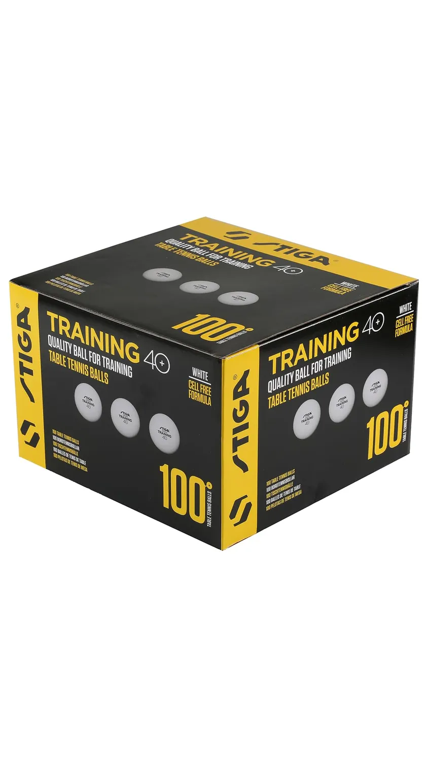 STIGA Training 40+ balles ping-pong x100 entraînement