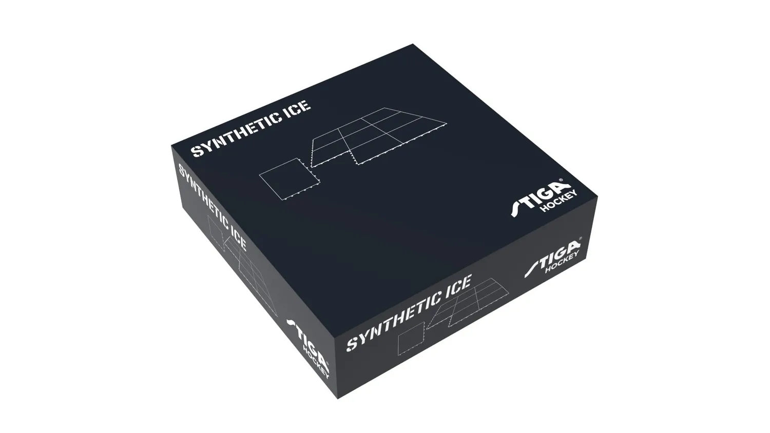 STIGA Play Off glace synthétique hockey 2 m² noire