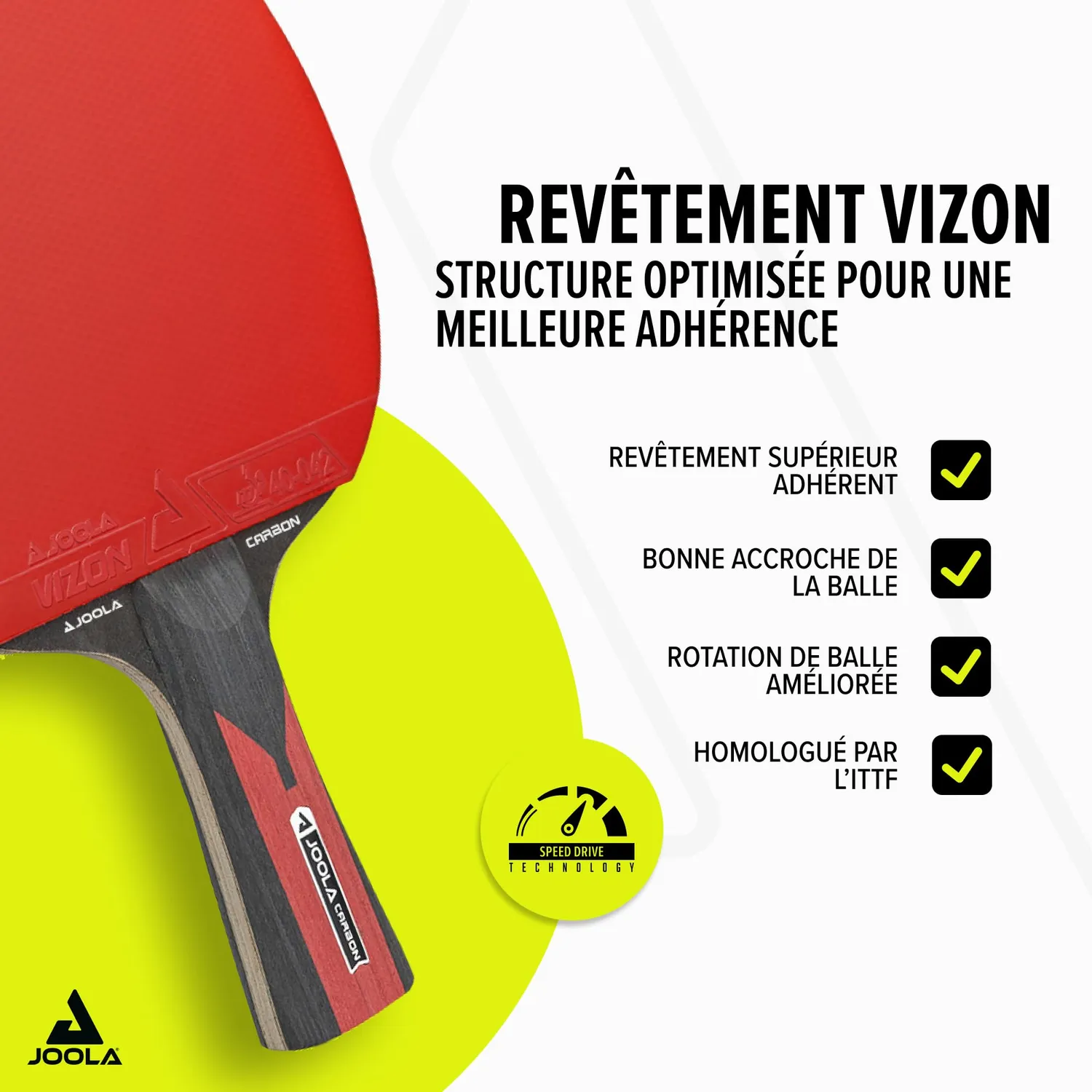 JOOLA Carbon Speed set ping-pong raquette balles housse