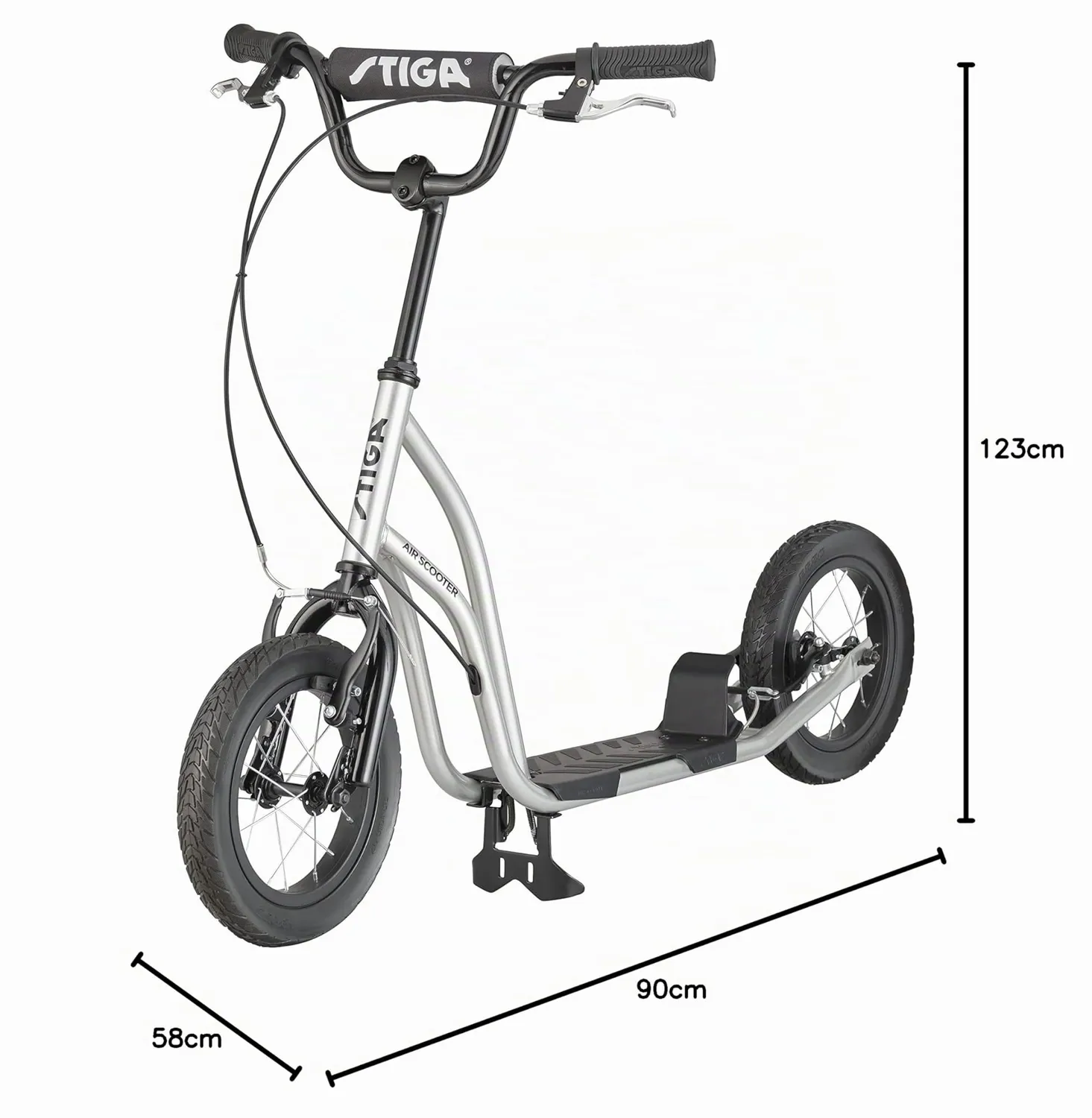 STIGA Air Scooter trottinette grandes roues 12" frein à main